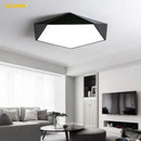 Modern white geometric led ceiling lamp living room angular light