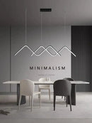 Modern white geometric led pendant light dining room chandelier