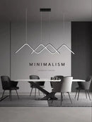 Modern white geometric led pendant light dining room chandelier