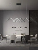 Modern white geometric led pendant light dining room chandelier