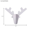 Modern white geometric reindeer wall lamp bedroom sconce light