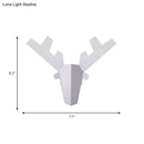 Modern white geometric reindeer wall lamp bedroom sconce light