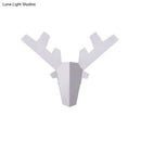 Modern white geometric reindeer wall lamp bedroom sconce light