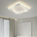 Modern white geometric square led ceiling light for living room