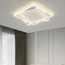 Modern white geometric square led ceiling light for living room