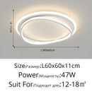 Modern white geometric square led ceiling light for living room