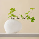 Modern white geometric stripes ceramic vase living room decor