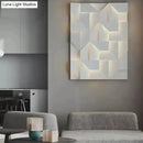 Modern white geometric wall lamp living room illuminated art
