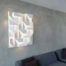 Modern white geometric wall lamp living room illuminated art