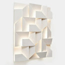 Modern white geometric wall lamp living room illuminated art
