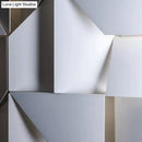 Modern white geometric wall lamp living room illuminated art