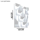 Modern white geometric wall lamp living room illuminated art