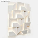 Modern white geometric wall lamp living room illuminated art