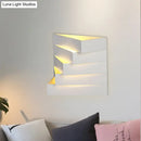 Modern white geometric wall mounted lighting living room sconce