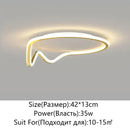 Modern white geometry round led ceiling light for living room