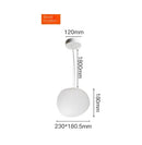 Modern white glass ball led pendant light dining room fixture