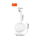 Modern white glass ball led pendant light dining room fixture