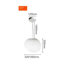 Modern white glass ball led pendant light dining room fixture