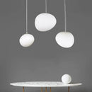 Modern white glass ball led pendant light dining room fixture