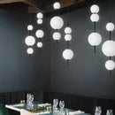 Modern white glass ball led pendant light – kitchen & dining room