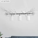 Modern white glass bird pendant light – kitchen ceiling island