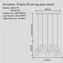 Modern white glass bubble chandelier for living room atmosphere