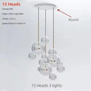 Modern white glass bubble chandelier for living room atmosphere