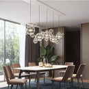 Modern white glass bubble chandelier for living room atmosphere