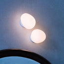 Modern white glass egg wall sconces bedroom wall lamp