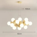 Modern white glass globe pendant light fixture dining room