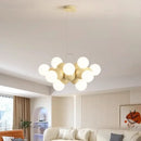 Modern white glass globe pendant light fixture dining room