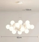 Modern white glass globe pendant light fixture for dining room