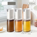 Modern white glass oil pot set 4 piece kitchen seasoning bottle