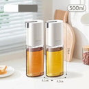Modern white glass oil pot set 4 piece kitchen seasoning bottle
