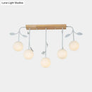 Modern white glass orb island light with wood canopy kitchen pendant