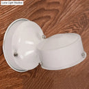 Modern white glass sconce light bedroom black & white mirror