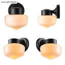 Modern white glass sconce light bedroom black & white mirror