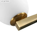 DecorBites™ Modern White Glass Sphere Wall Lighting with Gold LED - Single Light Wall Mounted Fixture