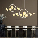 Modern white glass strip bubble chandelier kitchen bar pendant light