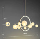 Modern white glass strip bubble chandelier kitchen bar pendant light