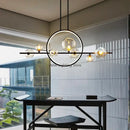 Modern white glass strip bubble chandelier kitchen bar pendant light