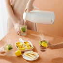 Modern white glossy glass insulation kettle kitchen thermos bottle
