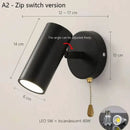 Modern white & gold adjustable nordic led wall lamp bedroom