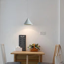 Modern white & gold annular cone pendant lamp living room light