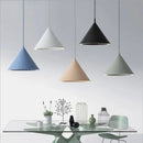 Modern white & gold annular cone pendant lamp living room light