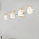 Modern white & gold antler wall light fixture bathroom vanity led