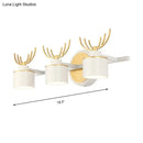 Modern white & gold antler wall light fixture bathroom vanity led