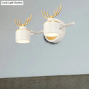 Modern white & gold antler wall light fixture bathroom vanity led