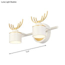 Modern white & gold antler wall light fixture bathroom vanity led