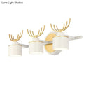 Modern white & gold antler wall light fixture bathroom vanity led